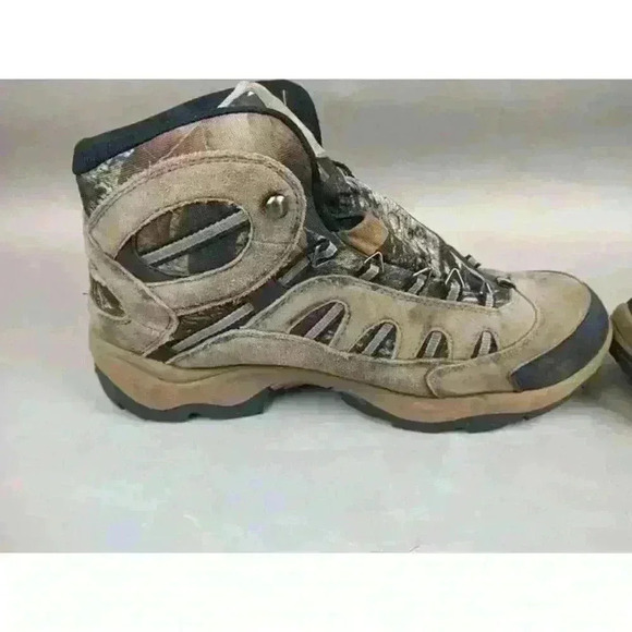 Hi-Tec Bandera Mid Waterproof Hiking Boots Suede Leather Tan Mens 14 New Laces - Picture 6 of 12